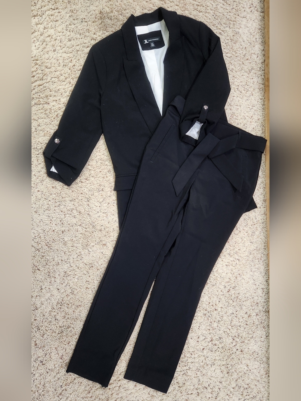 Jules & Leopold Womens Black Dress Pant And Blazer Suit Size Small